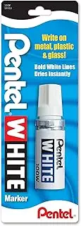 Pentel® Felt Tip White Marker, Broad Point