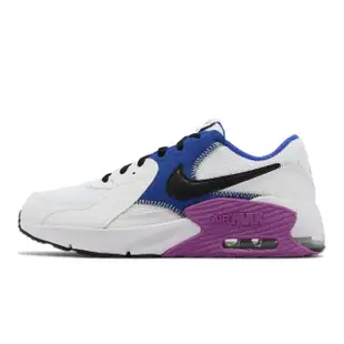 【NIKE 耐吉】休閒鞋 Air Max Excee GS 大童鞋 女鞋 白 黑 紫 氣墊鞋 厚底增高 皮革 運動鞋(CD6894-117)