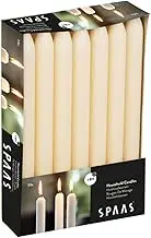 Spaas 14 Tapered Dinner Candles 21/220 mm, ± 8 Hours, Unscented, Ivory