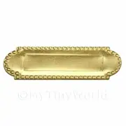 Dolls House Miniature 1:12th Scale Brass Letterbox With Beaded Trim