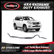 Redback 3" Exhaust W/Large Muffler&Cat for Toyota Landcruiser Prado 120 150 Ser