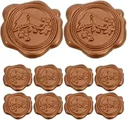 DOITOOL 20Pcs Embossed Wax Seal Stickers for Envelopes Self Adhesive Decorative Envelope Seals Elegant Invitations Decals Easy to Use Design Antique Finish