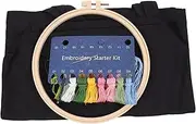 Gogogmee Embroidered Canvas Tote Bag Handbag Kit for Beginners Large Capacity Tote for School Work Travel
