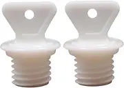 Hot Water Bottle, Hot Water Bottle Stopper 2Pcs 21mm Leakproof Hot Water Bag Stopper with Handle Replacement White Plastic Hot Water Bottle Plug, Hot Water Bag