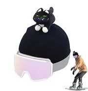 Ski Helmet Cover - Cute Washable Snowboard Helmet Protector, Cat-Themed Wrap | Thermal Winter Helmet Sleeve, Outdoor Sports Gear for Boys, Girls, Men & Women, Windproof Cold-Weather Cycling Accessory