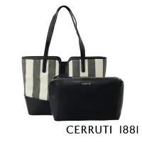 在飛比找momo購物網優惠-【Cerruti 1881】義大利頂級手提包拖特包贈內包(深