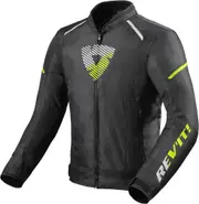 Revit Sprint H20 Motorcycle Textile Jacket, black-yellow, Size L for Men Black Yellow