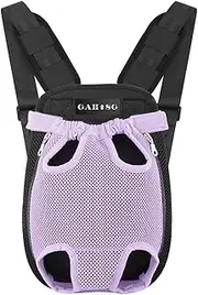GAHOSG Dog Cat Carrier Backpack Adjustable Pet Carrier Backpack Travel Bag, Easy-Fit for Traveling Hiking Camping for Small Medium Dogs Cats Puppies,Purple, Small