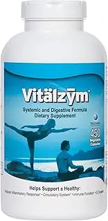 Vitälzym Systemic, Digestive, Scar tissues & Fibrin dissolving Formula with Serrapeptase (450 capsules)
