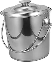 TOYZFRIENDY Stainless Steel Food Storage Bucket with Lid Rice Container for Home Commercial Use Multipurpose Water Pail Capacity