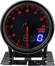 APTPKGDFDK 2'' 52mm Car Meter Turbo Boost PSI/BAR Water Temp Oil Press Oil Temp Tachometer Voltage Exhaust Gas Temperature Gauge 12V Boost Gauge(Tachometer)