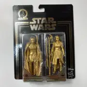 Star Wars Kylo Ren & Rey Figures Commemorative Edition Skywalker Saga Gold