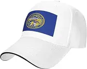 [SSIULUS] Nebraska Flag Casquette Cap Hats,Trucker,Baseball Cap with Snapback,Perfect for Summer,Golf