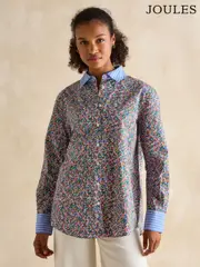 Joules Amilla Ditsy Print Longline Relaxed Fit Shirt (E28015) | $150