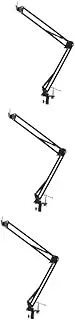 Mikinona 3pcs Cantilever Bracket Projector Mount Desktop Webcam Clamp Computer Desktop Stand Desktop Scissor Arm Stand Webcam Stand USB Camera Desktop Camera Clamp Webcam Tripod Black Iron