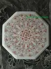 18'' White Marble Table Top malachite side Coffee Center Inlay stone Lapis hi6