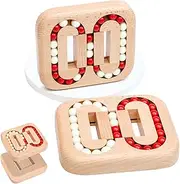 Rotating Magic Bean Fingertip, Wooden Spinning Magic Cube Toys, Funny Beans Brain Teaser, Stress Relief, Leisure, Puzzle (Wood,1pcs)