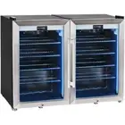 Schmick Tropical Triple Glazed Outdoor 2 Glass Door Alfresco 140 Litre Bar Fr...