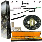 41" Green The Warrior Beast Katana Japanese Samurai Battle Ready Sword Sharp
