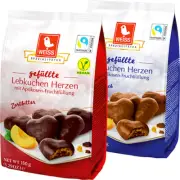 WEISS Lebkuchen Gingerbread cookies with filling: Milk & Dark Chocolate -2 pack-