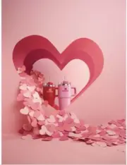 Stanley Valentines Day Heart 20 oz Target Exclusive Sweet Hearts Tumbler Red