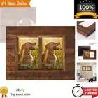 Double 5x7 Picture Frame with Rustic Finish - Versatile Wall & Tabletop Use