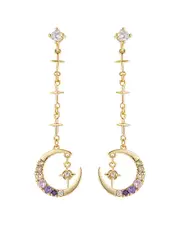Eye Candy LA 14K Plated Interstellar CZ Crystal Drop Earring