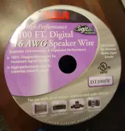 RCA Digital 16 AWG Speaker Wire - 100 FT. New old stock. cable clear