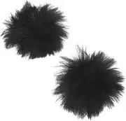 ETHZZLE 2pcs Thickened Plush Microphone Covers for Lapel Microphones Windproof and Noise Reduction Protection Replacement for Old Broken Mic Covers