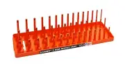 Hansen Global 38063 3/8" Dr. 3-Rail METRIC Socket Organizer ORANGE