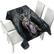 Dark Art the Eternal Fight Angel Statue and Woman Tablecloth