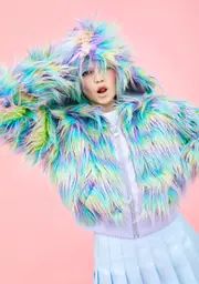 [Sugar Thrillz] Pixie Garden Faux Fur Jacket