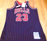 MITCHELL NESS NBA CHICAGO BULLS MICHAEL JORDAN 1995-96 AUTHENTIC JERSEY 48 XL