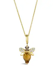 Le Vian Bee Positive 14K 1.08 ct. tw. Diamond & Citrine Pendant