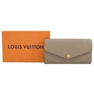 【Louis Vuitton 路易威登】LV M82256 Sarah 經典壓紋小牛皮扣式發財零錢長夾(現貨)