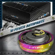 NRG Neo Chrome Aluminum Steering Wheel Thin Quick Release Short Hub SRK-400MC