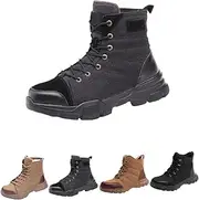 [Generic] Men’s and Women’s Steel Toe Safety Work Shoes with Anti-Puncture, Anti-Smash Protection and High-Top Ankle Support