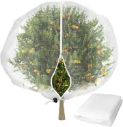 Large Fruits Tree Netting, 8 x 8 FT Garden Insect Netting Plant Cover with Zippe
