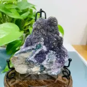 311g Natural Amethyst Geode Mineral Specimen Crystal Quartz Energy Decoration