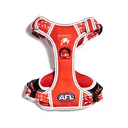 AFL Sydney Swans Pet Dog/Puppy No Pull Canvas/D-Ring Harness Adjustable Vest XL
