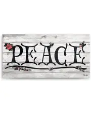 Ready2HangArt Peace Canvas Wall Art by Olivia Rose