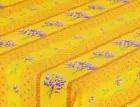 LE CLUNY, LAVENDER YELLOW FRENCH PROVENCE COATED COTTON TABLECLOTH, 60" X 84"