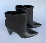 Sam Edelman Raelle Black Leather Pointed Toe Ankle Boots Size 9.5 New in Box