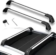 2PCS fit for MG ZS 2025 Lockable Roof Rail Rack Crossbars Cross Bars Aluminum Alloy Silver and Black