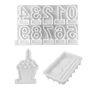 Birthday Cake Silicones Molds Sqaure Base Molds for Making Tealight Holder