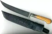 UZBEK NATIONAL HQ KNIFE PCHAK PICHOK HANDMADE WOOD w. cupronickel​ HANDLE (534)