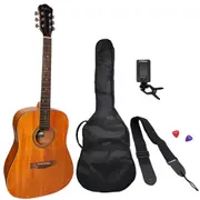 Martinez Left Hand '41 Series' Dreadnought Acoustic Guitar Pack (Mahogany)