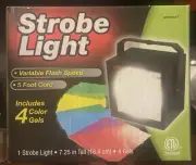 Strobe Light Stroboscope 4 Color Filters Variable Speed #240959 Party Disco NEW