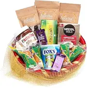 Jaiccha Ghasitaram Diwali - Golden Net Basket Hamper of 20 Goodies |Diwali,Holi,Rakhi,Valentine,Christmas,Birthday,Anniversary,Her,Him,Mothers Day,Fathers Day|