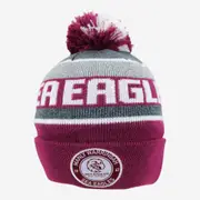 Manly Sea Eagles NRL Tundra Pom Pom Knit Beanie Hat